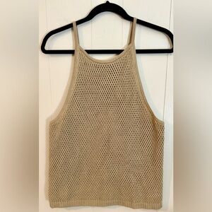 BANANA REPUBLIC Strappy Open-Stitch Tank Sweater Size M